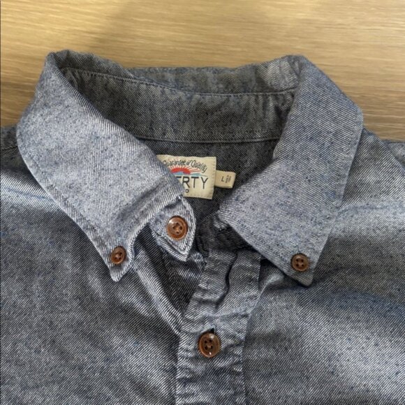 Faherty Men’s Blue Casual Button-Down Shirt – Size Large – Like New - Picture 6 of 7